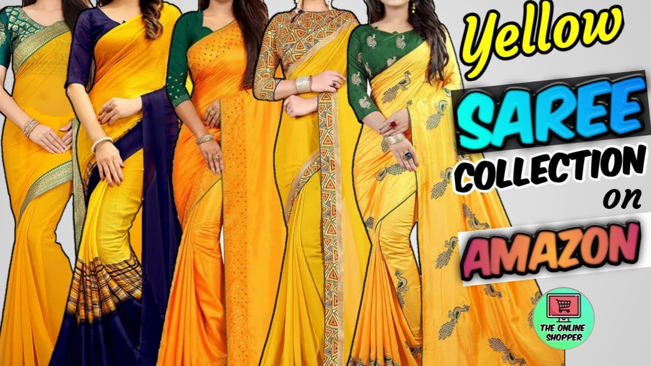 yellow saree for haldi function online