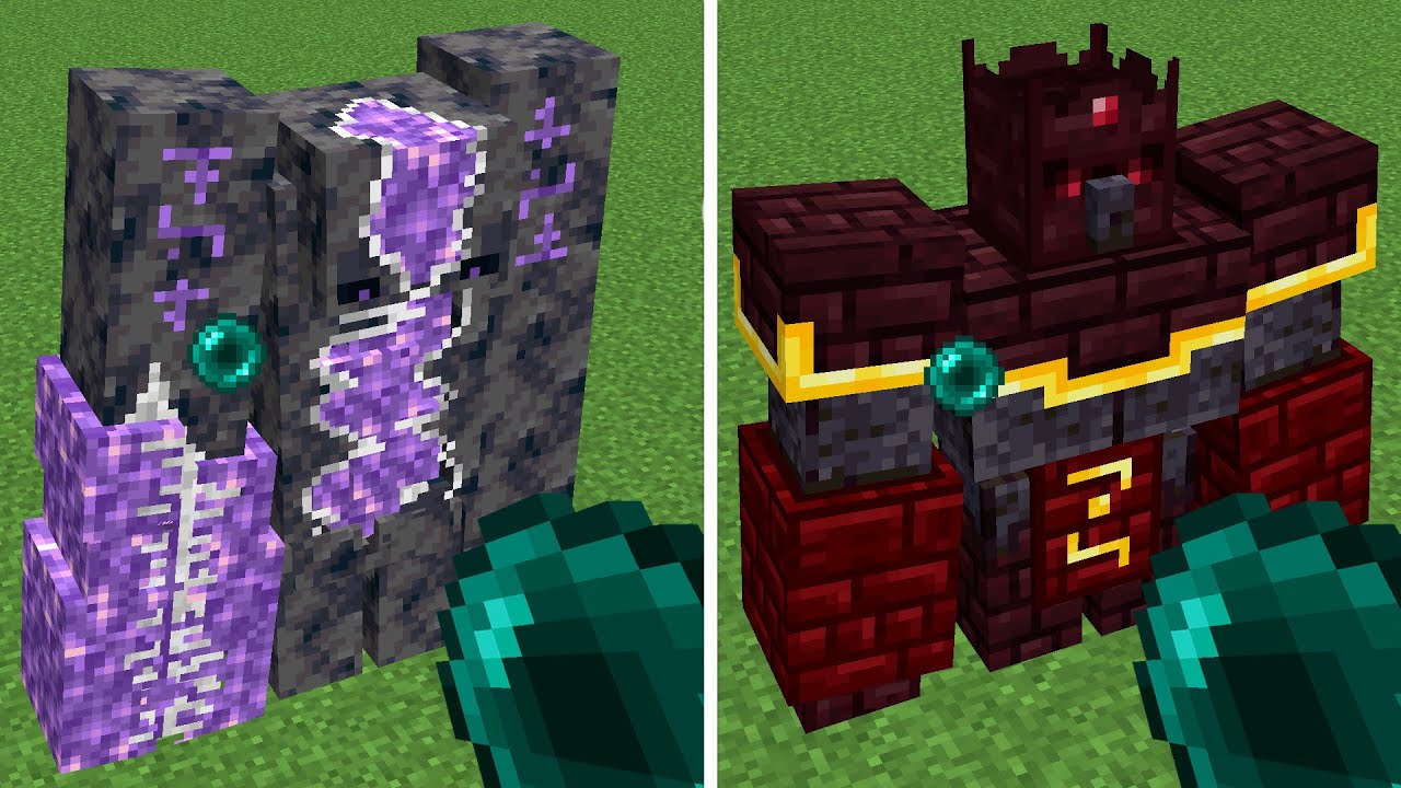 What's inside Amethyst Golem? What's inside Netherite Golem?