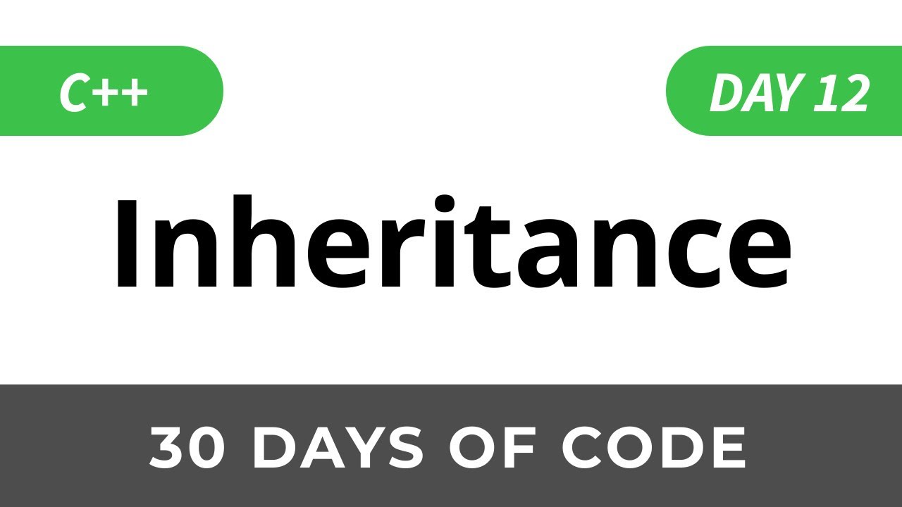Day 12: Inheritance - 30 Days of Code HackerRank Solutions - YouTube