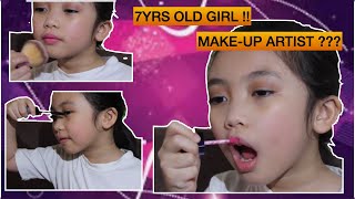Sofia kristen vlog on makeup tutorial and guides on play dress up / educational kids makeup