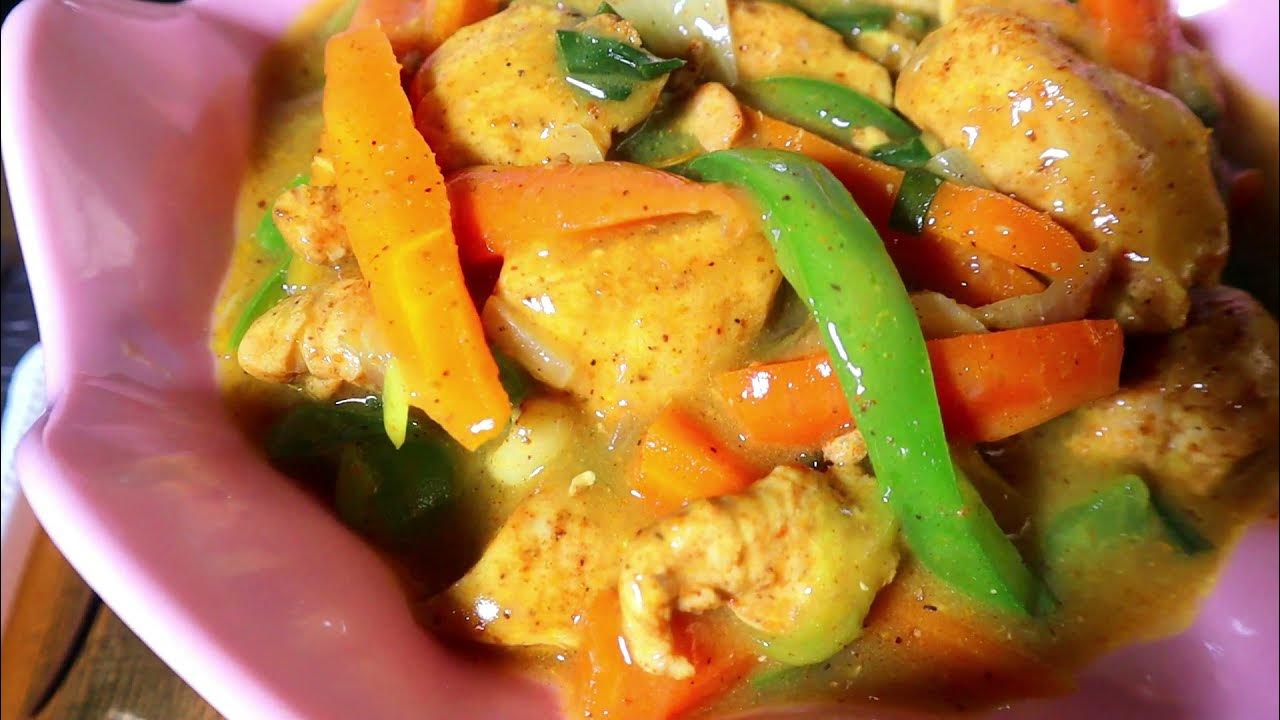 How to make coconut curry sauce with irish potatoes YouTube