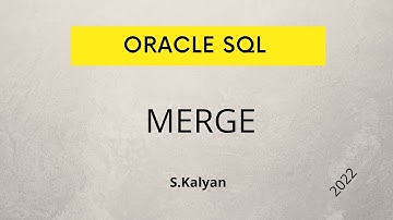 Oracle Real Time Scenario, SQL in Oracle,SQL,MERGE