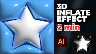 3d Inflate Text Effect in Illustrator | under 2 Minutes screenshot 1