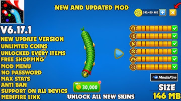🔥 Worms Zone.io MOD APK v6.17.1 (2025) | Unlimited Coins + Max Level Gameplay