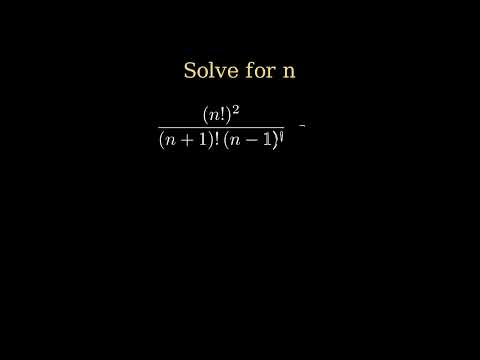 factorial equation