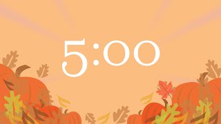 FALL AUTUMN 5 MINUTE TIMER - Pomodoro Timer - Relaxing Acoustic Guitar Music
