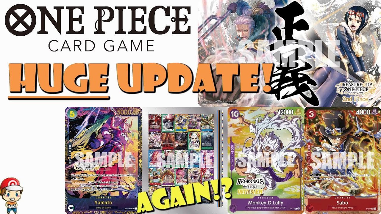 HUGE Tournament Update! New Prize Cards, New Type of Regional! Uncut Sheet!(HUGE One Piece TCG News)