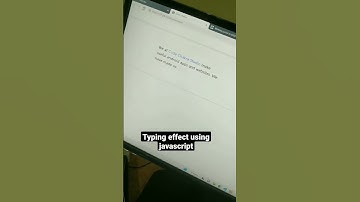 Typing effect using javascript