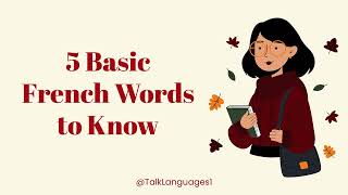 5 French Words You Need to Know | #LearnFrench #FrenchLanguage