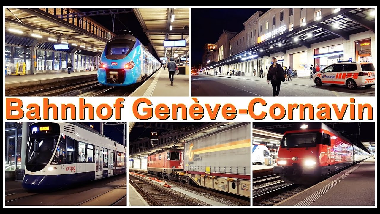 GENF BEI NACHT! 🌃 Bahnhof Genève-Cornavin & Léman Express | Thomas1980