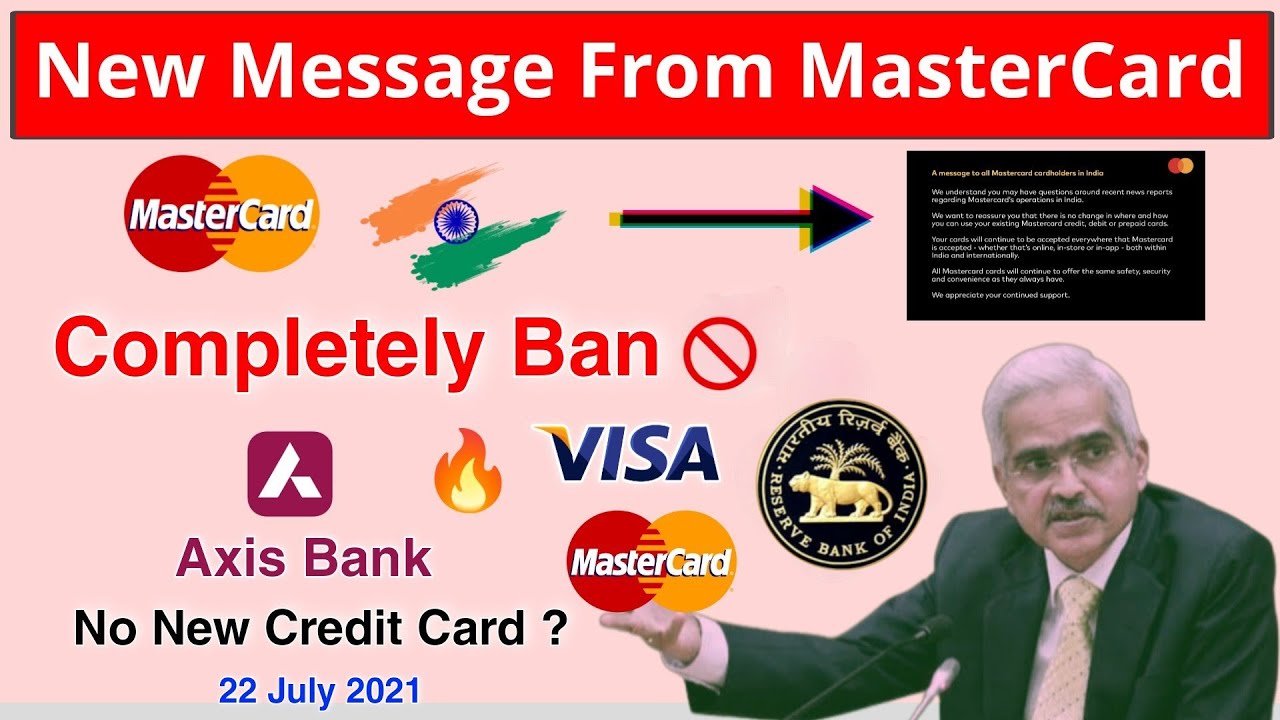 Mastercard india ban completely new message 🔥| Axis Bank new credit card apply | why mastercard ban