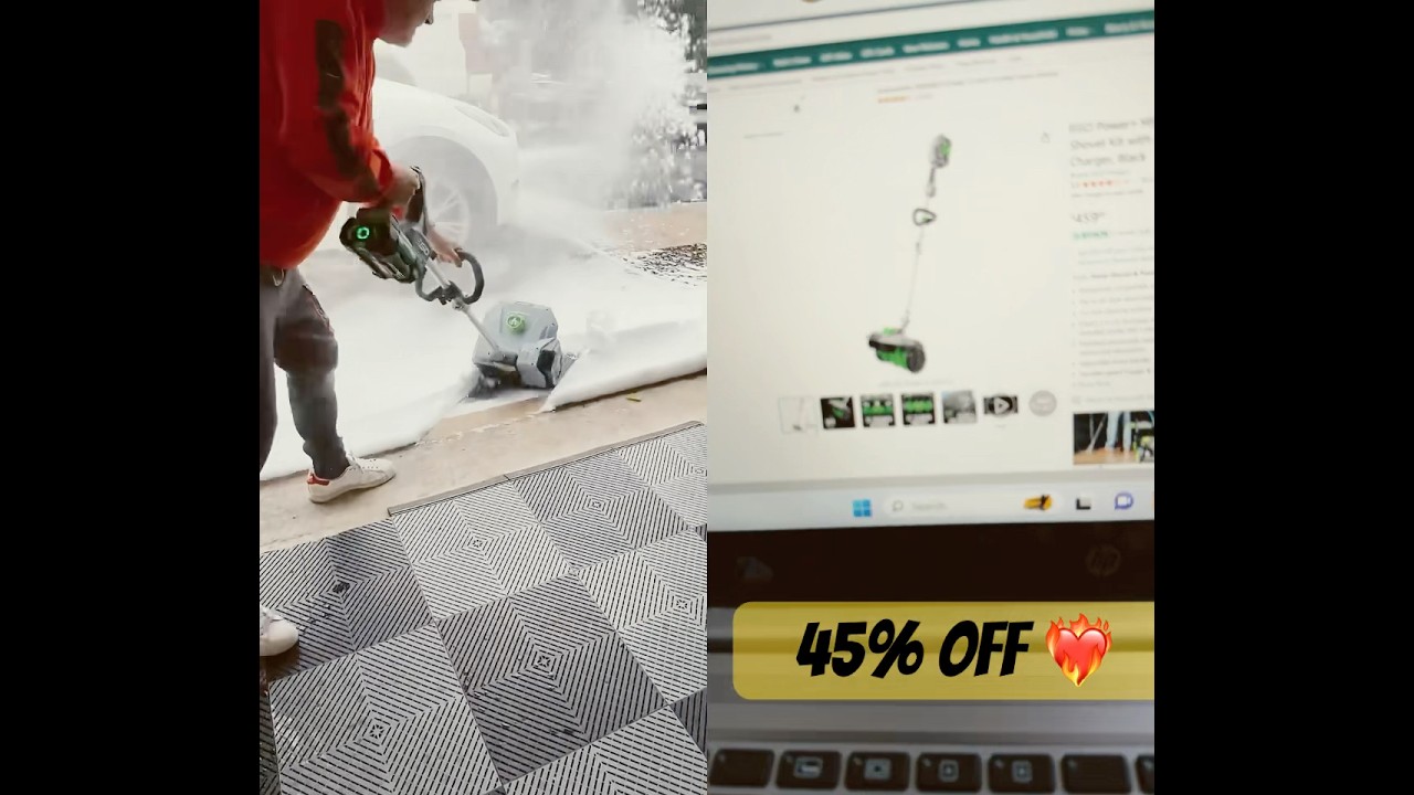 EGO Power+ MSS1203 Multi-Head Snow Shovel Kit with 4.0Ah Battery and 320W Charger, Black 