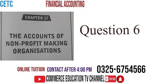 Financial Accounting/I.Com/B.Com/ADC  - Lecture 126