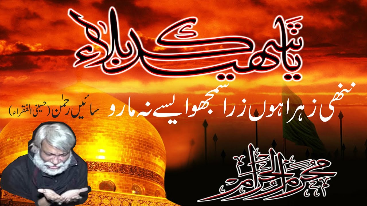 Nanhi Zahra Hoon Zara samjho Aese na maaro || Saeen Rehman || Noha Live