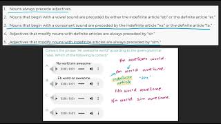 Free Practice Question - DLAB-Style Nouns Question 5