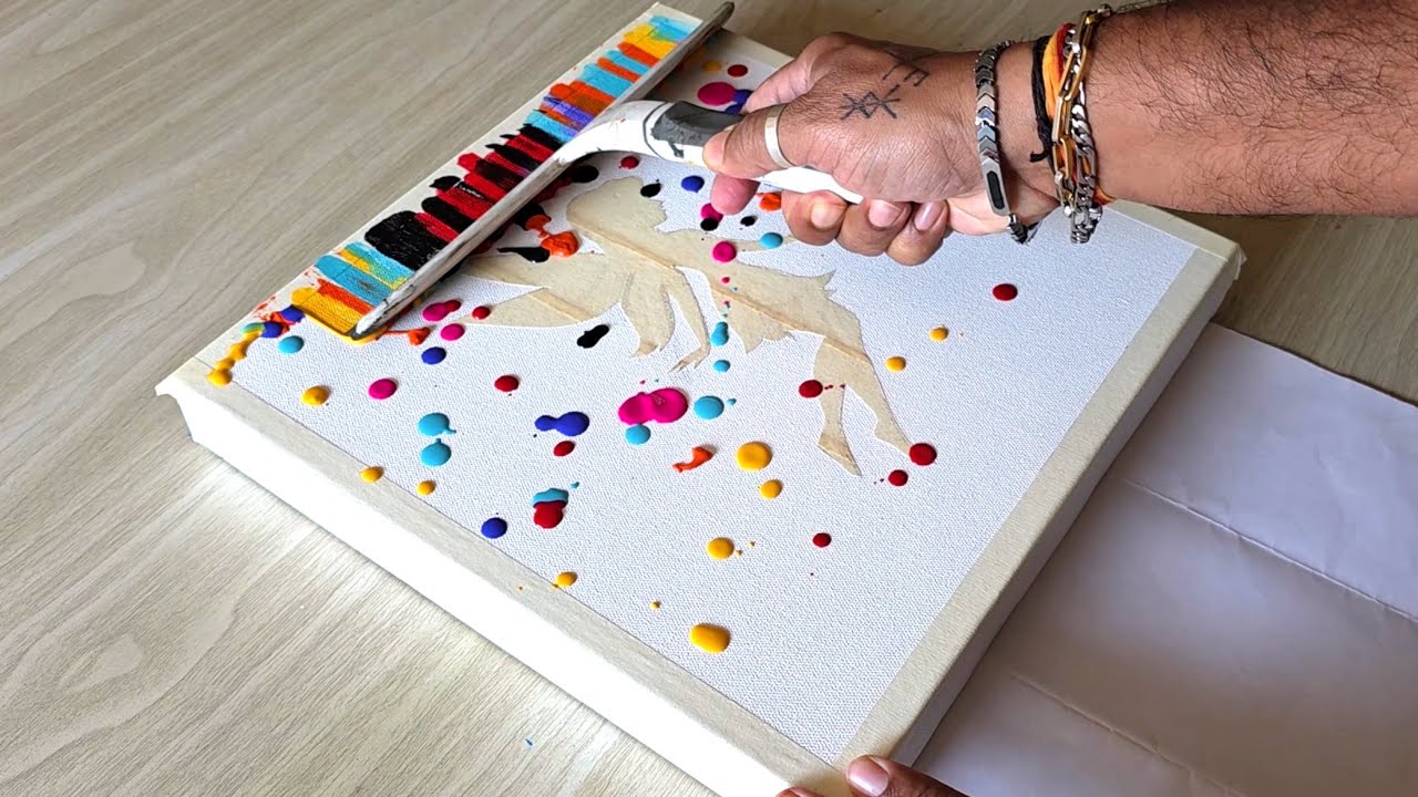 Just A Swipe And Done / Easy Acrylic Painting For Beginners / 365 Days Challenge / Day #26