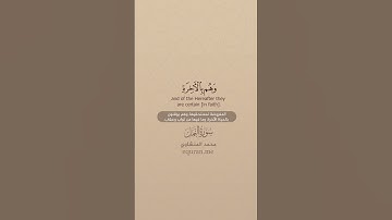 QURAN TRANSLATION - AN-NAML (3-4) تلاوة وترجمة القرآن - سورة النمل -  محمد صديق المنشاوي