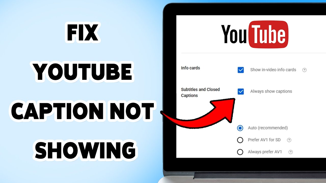 Fix YouTube Caption Not Showing | Enable Closed Captions On YouTube ...