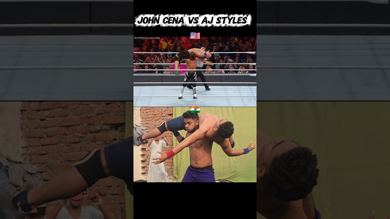 WWE против WWE Индия 🇮🇳 Джон Сина против Эй Джей Стайлза 🔥 