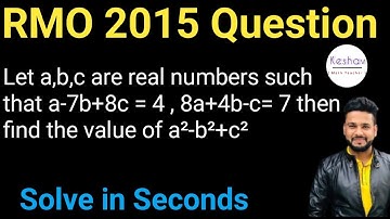Algebra RMO 2015 Question by Keshav Sharma #mathematician #greatmathematician #competitiveexams
