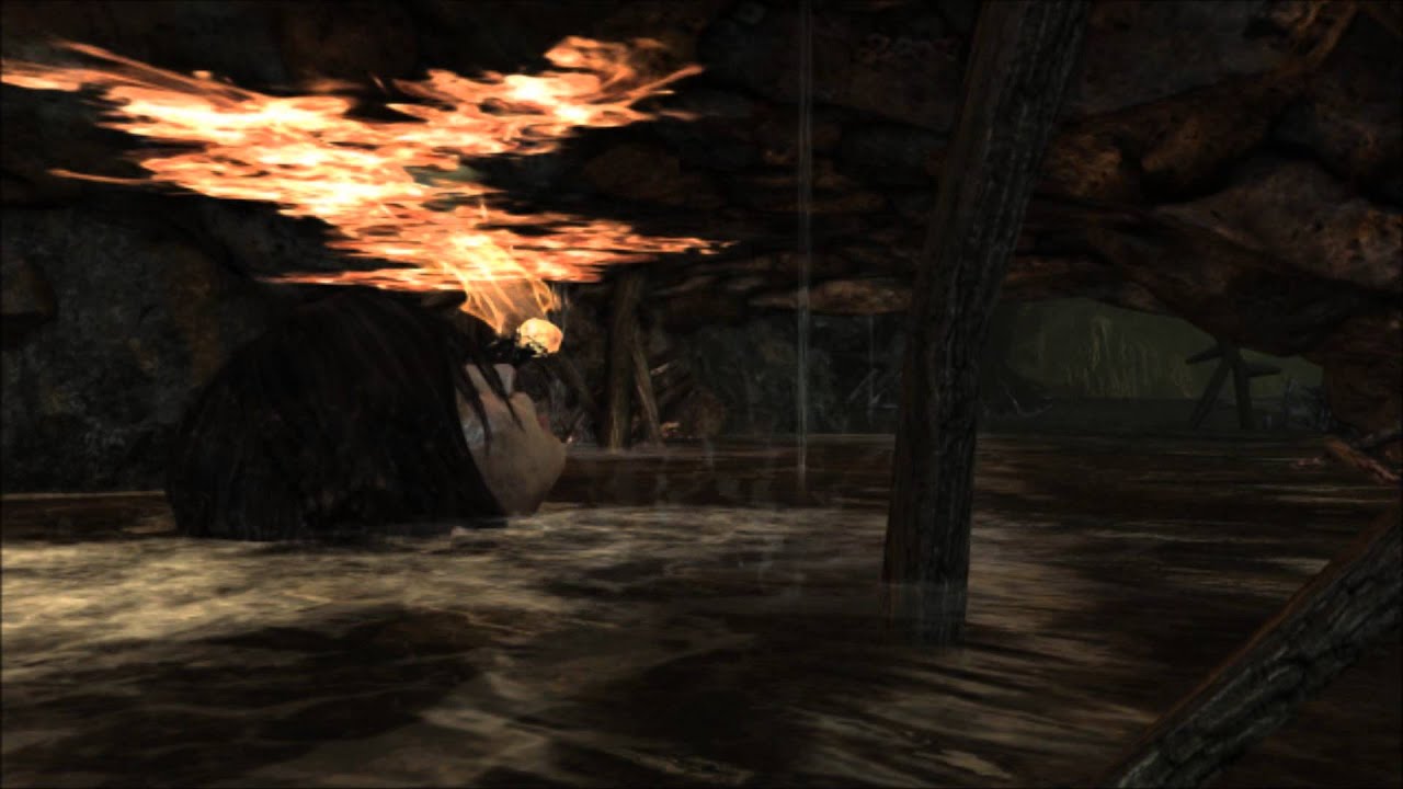 Tomb Raider - Shanty Town: Action Set Piece Jump Cliff Grab, Conrad Roth COMS, Caves, Bones PC