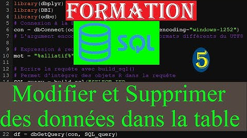 SQL 5 # Modifier et Supprimer des données dans la table