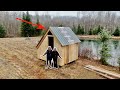 Installing Metal Roof on Our OFF-GRID Property's Composting OUTHOUSE (Trying to beat the RAIN)