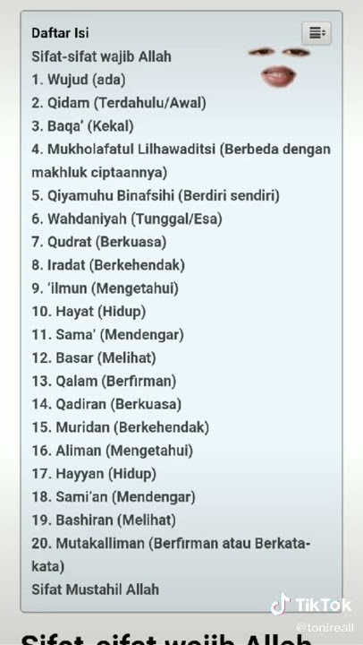 Sifat-sifat yang wajib bagi Allah​ / sifat 20...