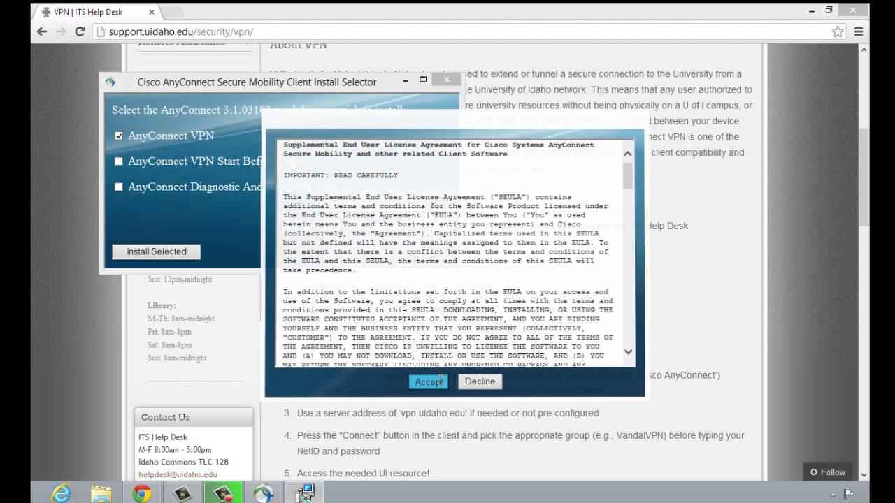 Vpn Windows Installing The Vpn Client Youtube