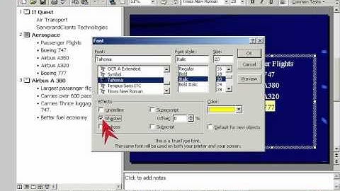 PowerPoint- Formatting Text in a Slide