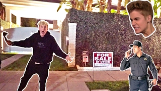 I PUT JUSTIN BIEBERS HOUSE UP FOR SALE (SECURITY CHASED US)