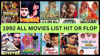 1992 All Movie List | Hit or Flop | Box Office Collection