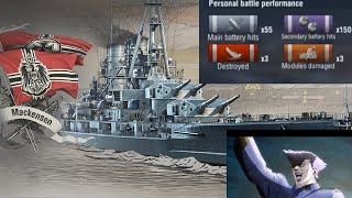 World Of Warships Blitz Mackensen. Best Tier 6 Battleshipgerman Science.