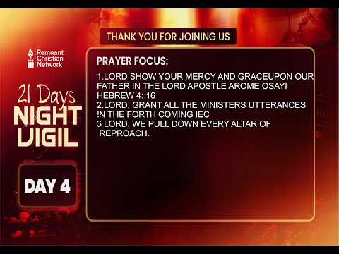 21 DAYS VIGIL || REVEREND ANTHONY AUDU || DAY 4 || 11TH APRIL 2025