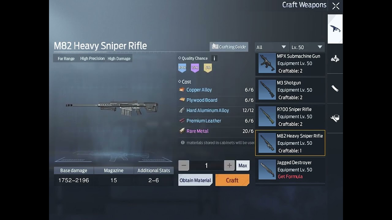 UNDAWN 1st try heavy weapon legendary / gold CRAFTING