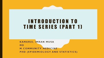 Introduction to Time Series  (Part  1)
