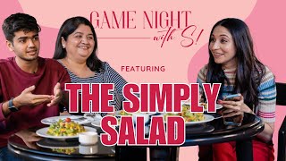 The Simply Salad Founders & Shruti Palan eat  Salad & play Blindfold smell Game I Game Night with S! screenshot 3