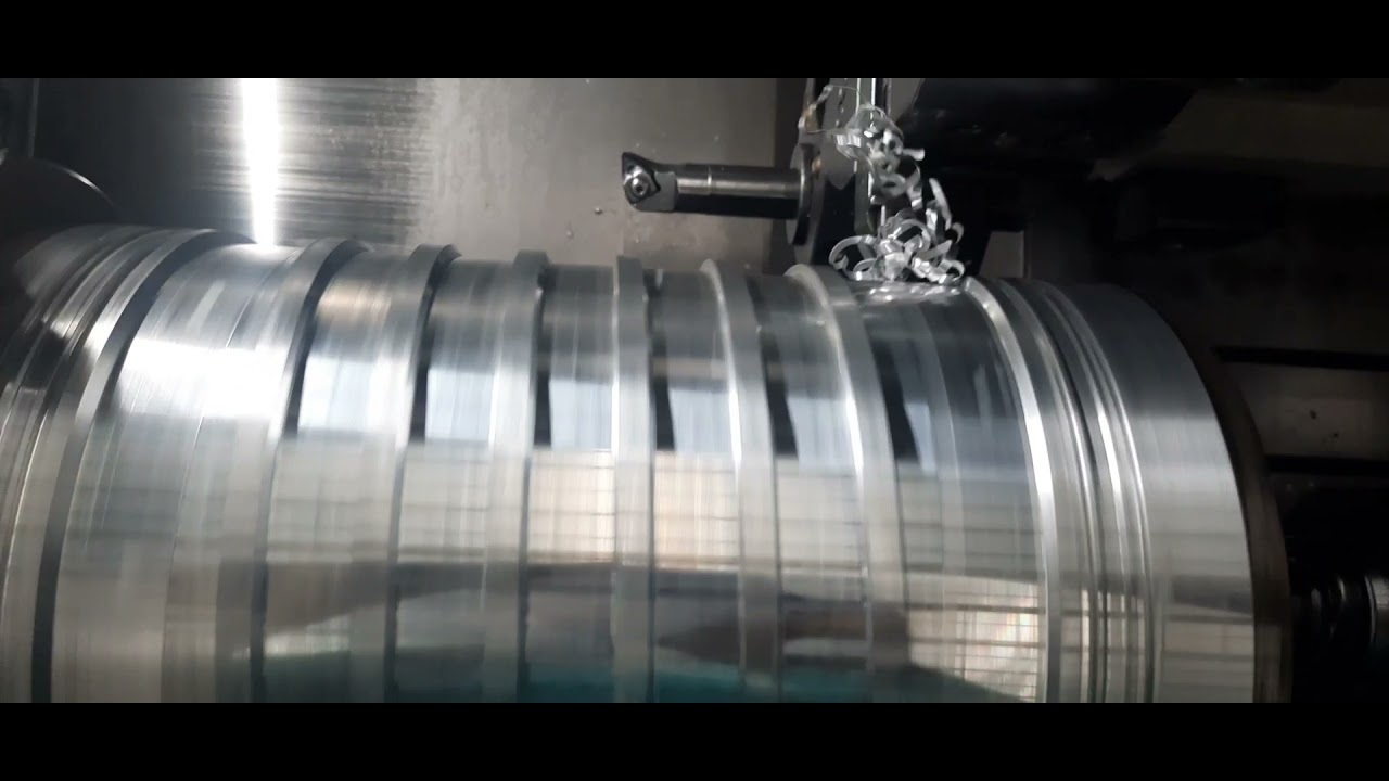 Helical Groove 30mm pitch helical profile Turning video CNC