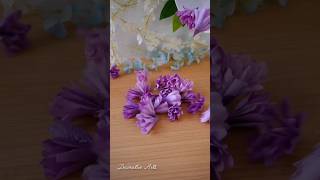 How To Make Beautiful Purple Flower With Tissue Paper Diy Flowers Making Ideas