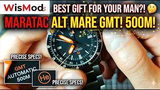 Best Present for your Man -Maratac Titanium Alto Mare GMT 500m water resistant watch! #shortsfeed
