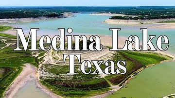 Medina Lake Texas - 4K Drone Footage-HISTORIC LOW Water levels (April 2025-Ambient calming music)