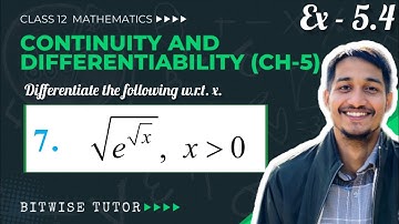 Class 12 Ex 5.4 Q7 Maths | Ex 5.4 class 12 maths q7 | Question 7 exercise 5.4 Class 12