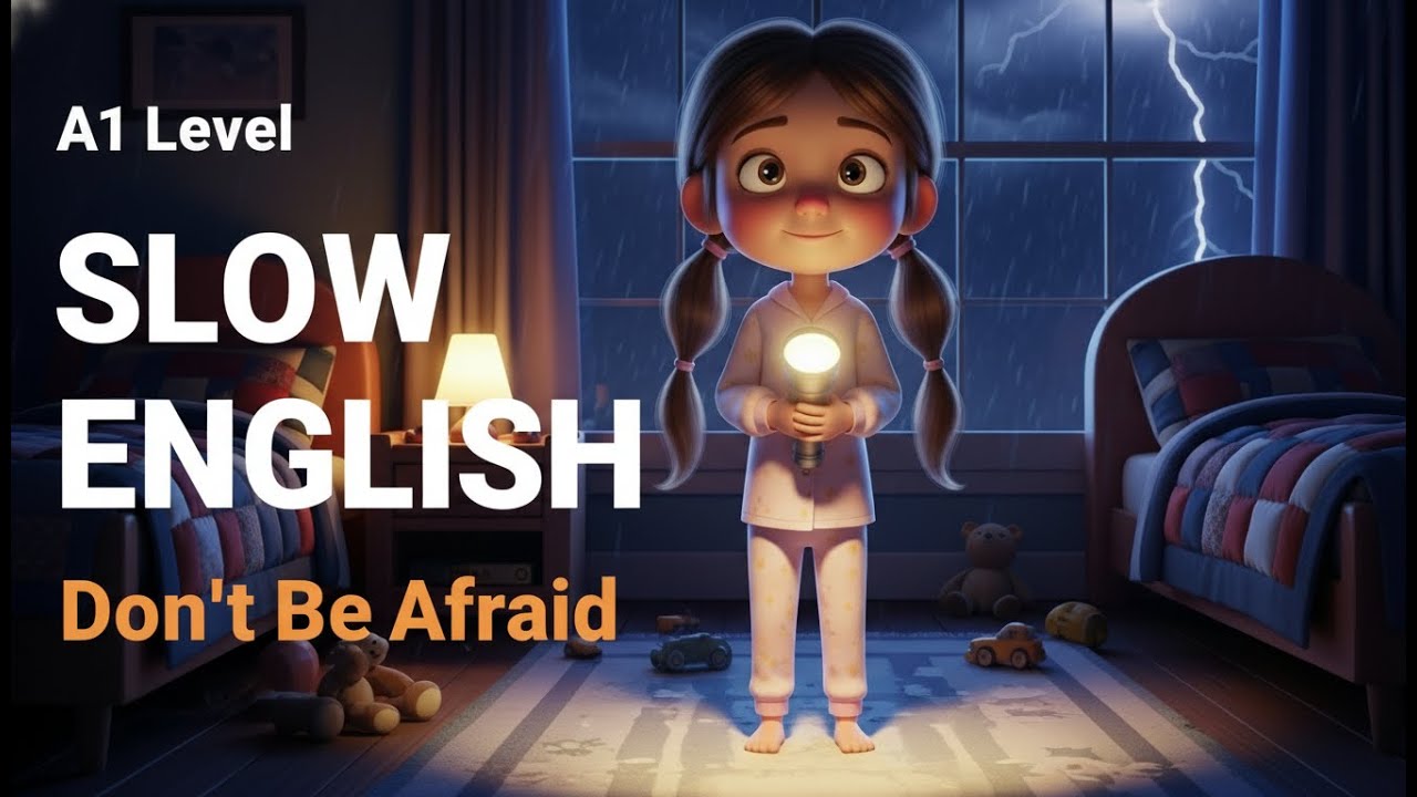 Slow English Story (A1) | Don’t Be Afraid | Bedtime English