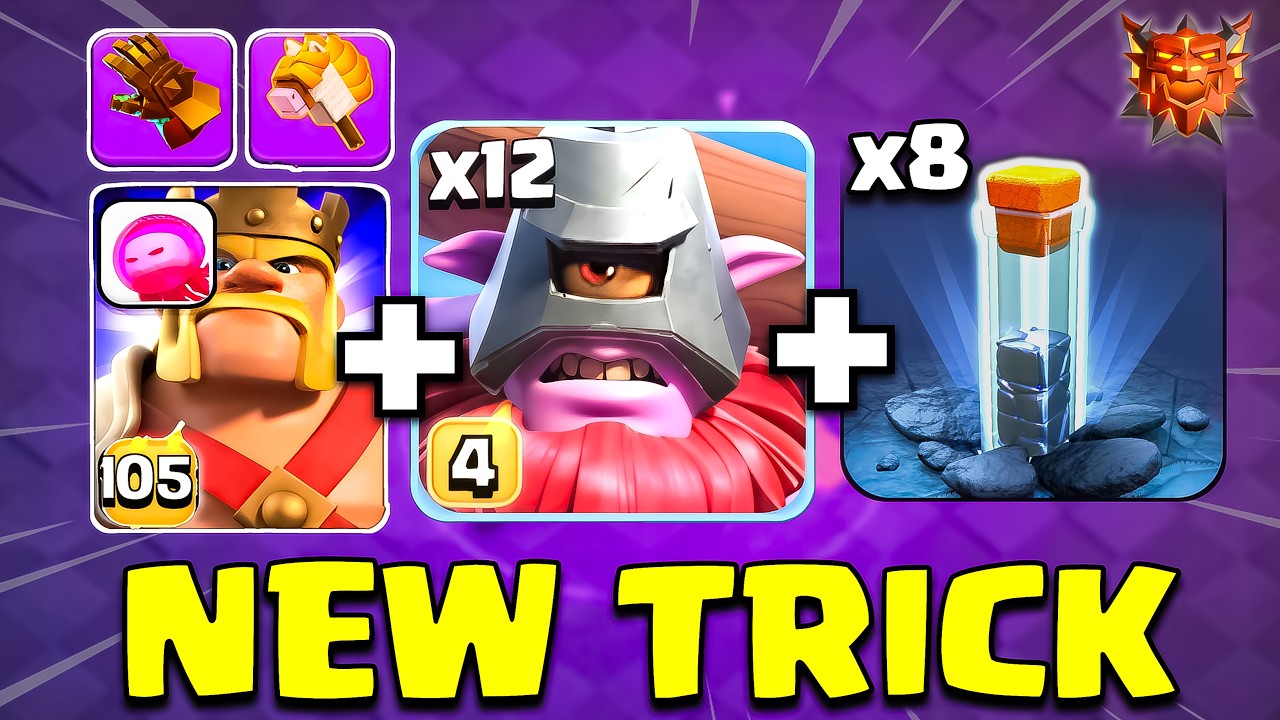 NEW TRICK | THROWER + Totem Spell with STICK HORSE Is Broken in Legend Battle TH18 | Clash of Clans