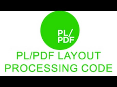 PL/PDF Layout processing