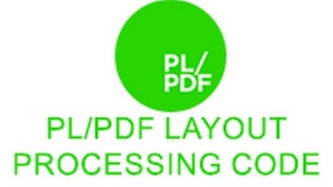 PL/PDF Layout processing