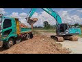 งานนี้เละเทะ มาวิ่งดินหรือมาวิ่งน้ำครับ Dump Truck Excavator