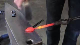 Kyle Thornley/Metal Mind Forge   Blacksmithing process - a simple leaf