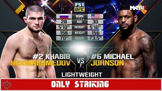 Khabib Nurmagomedov vs Michael Johnson but it's only striking... | MMA GOATS