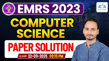 EMRS Computer Science Paper Solution 2023 | EMRS Computer Science Pyq | by Sunil Yadav Sir